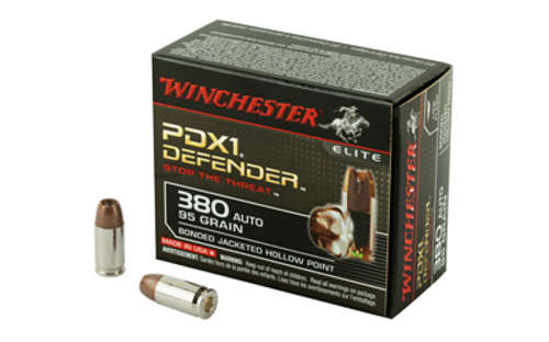 Ammunition Winchester Ammunition PDX1 Defender 380ACP WIN DEFENDER 380ACP 95GR JHP 20/200